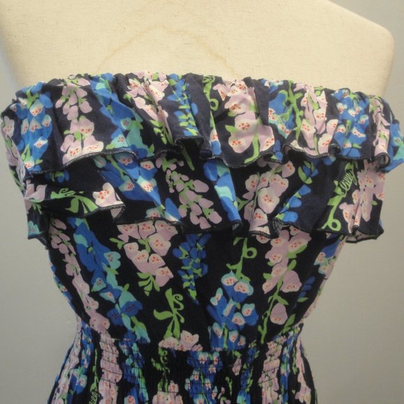 Lilly Pulitzer Quincy Dress in the Foxy Foxglove Pattern Women's Size S… - Picture 2 of 13